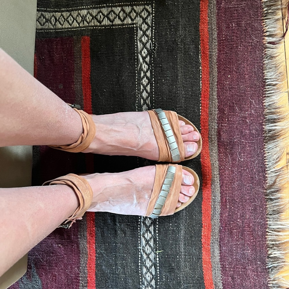 Dusty Pink and Silver Women's Sandals